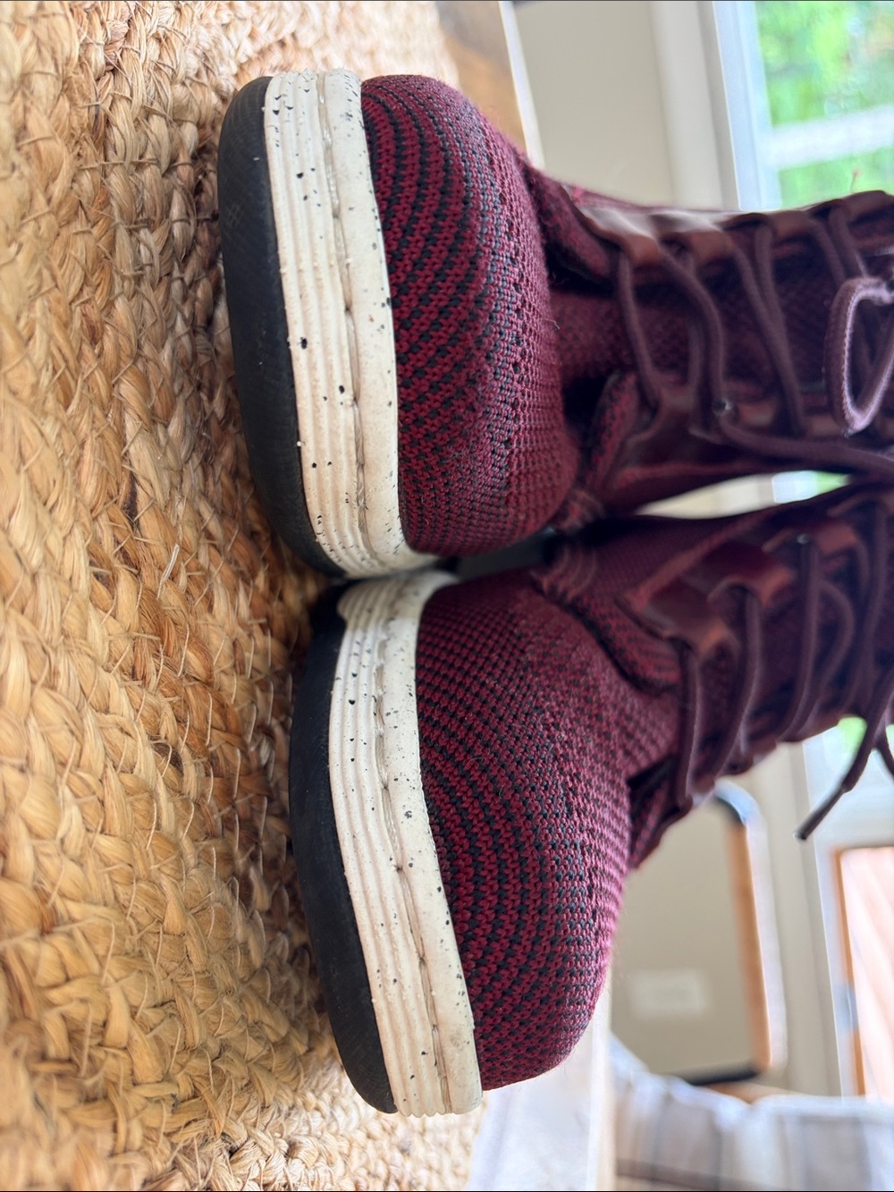 Dr. Martens Telkes Knit High Top Sneaker Boots Burgundy Maroon women’s size 7 - Picture 10 of 10